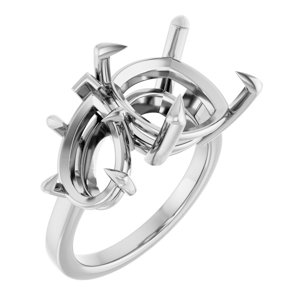 Claw-Prong Two-Stone Engagement Ring