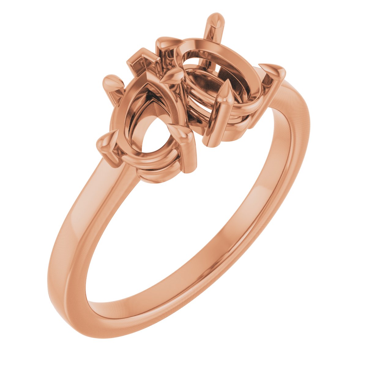 Claw-Prong Two-Stone Engagement Ring