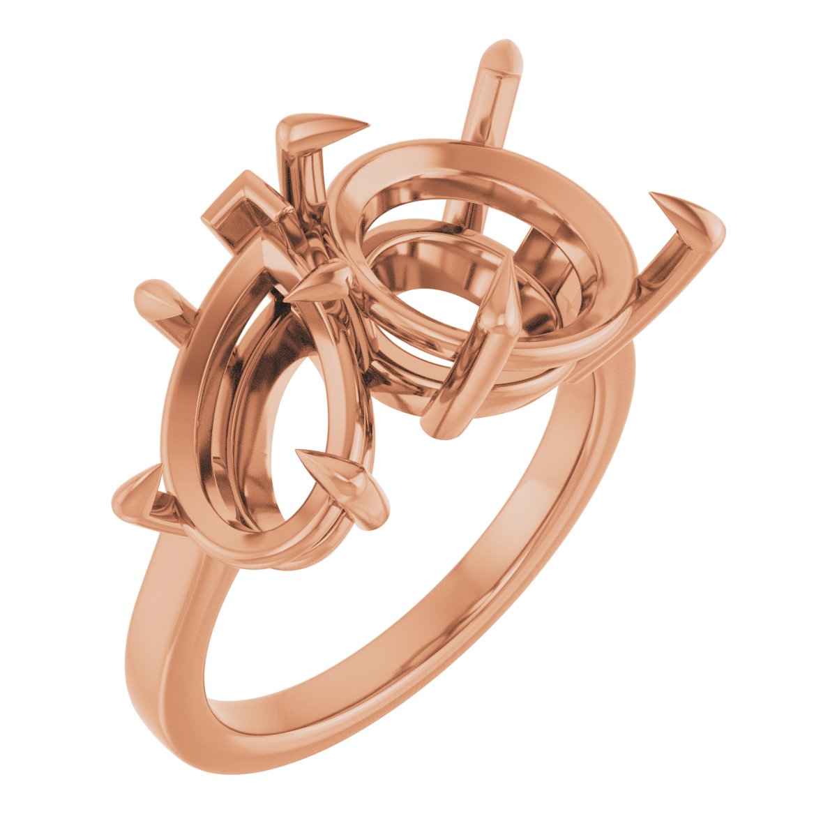 Claw-Prong Two-Stone Engagement Ring