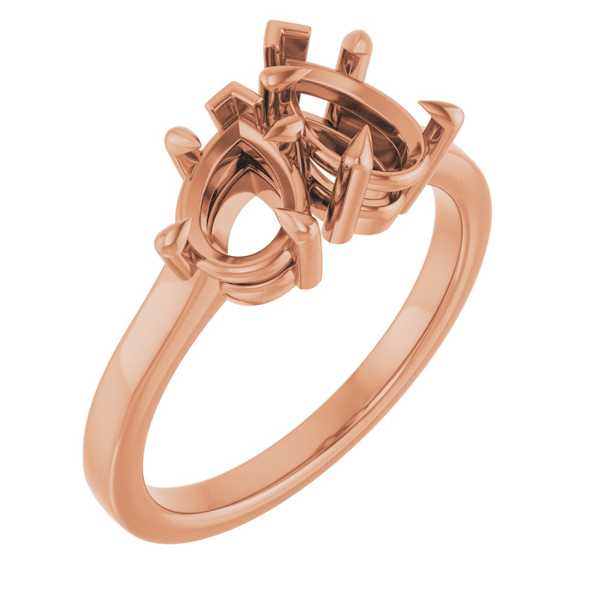Claw-Prong Two-Stone Engagement Ring