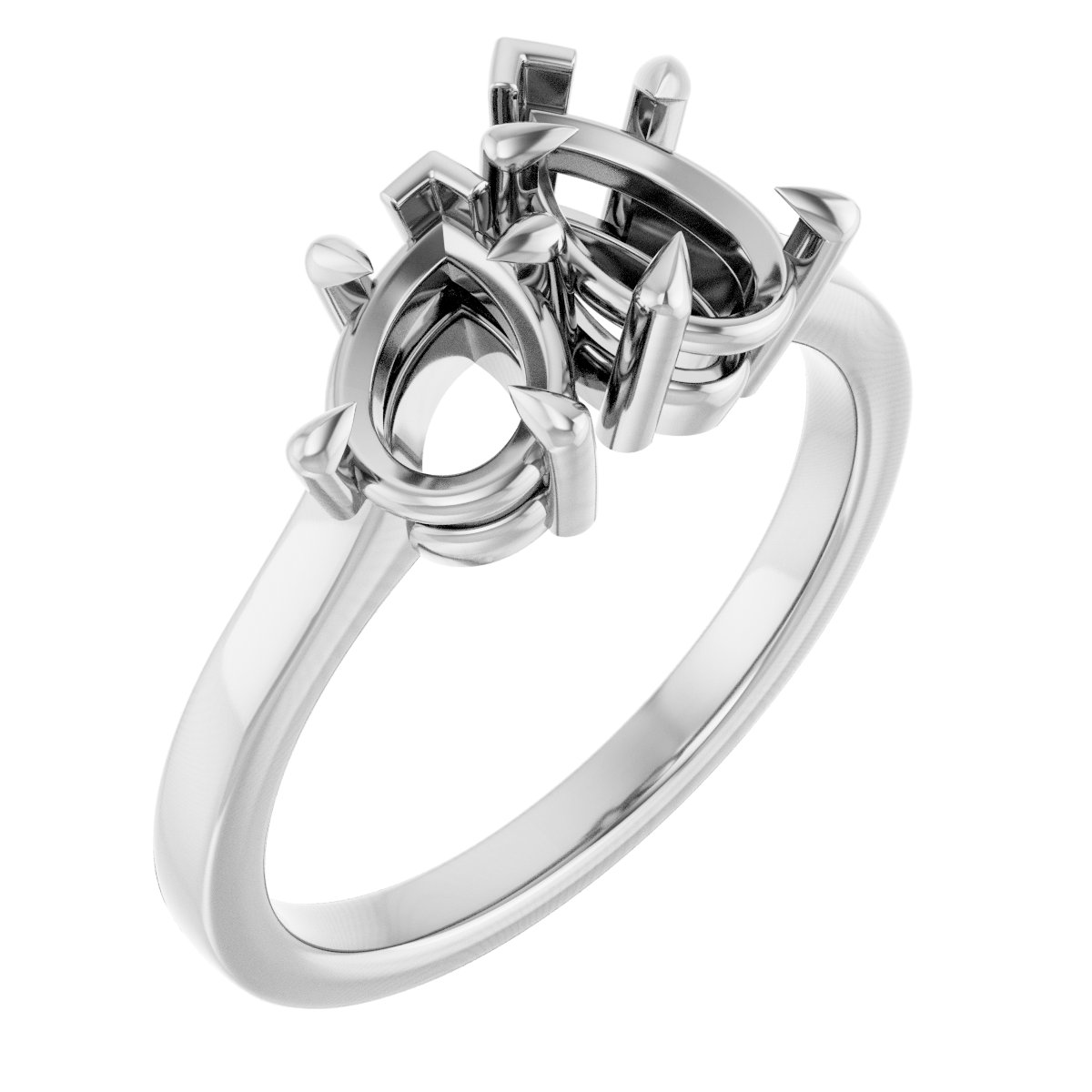 Claw-Prong Two-Stone Engagement Ring