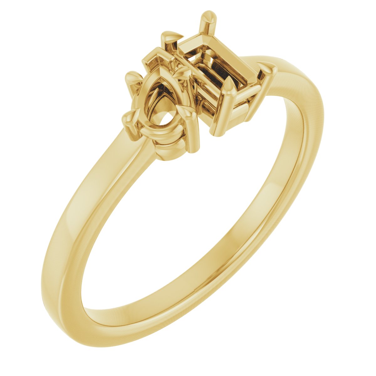 Claw-Prong Two-Stone Engagement Ring