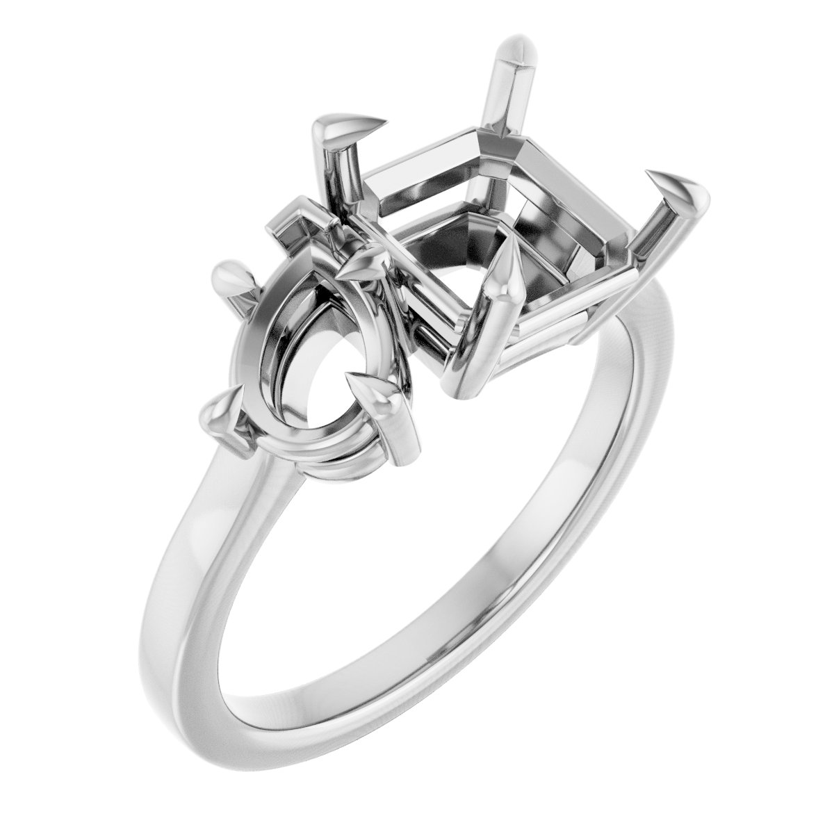 Claw-Prong Two-Stone Engagement Ring