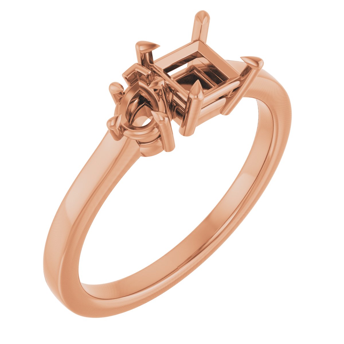 Claw-Prong Two-Stone Engagement Ring