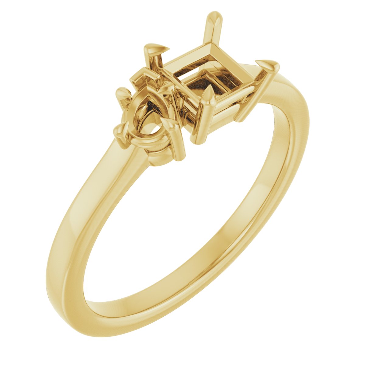 Claw-Prong Two-Stone Engagement Ring