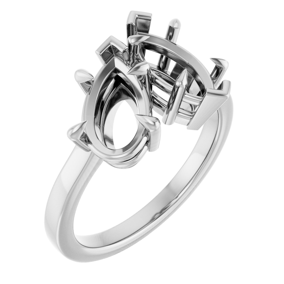 Claw-Prong Two-Stone Engagement Ring