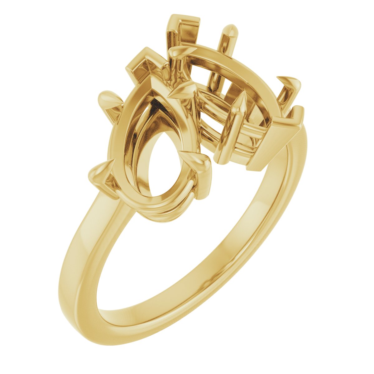 Claw-Prong Two-Stone Engagement Ring