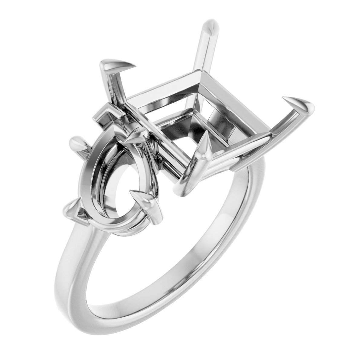 Claw-Prong Two-Stone Engagement Ring