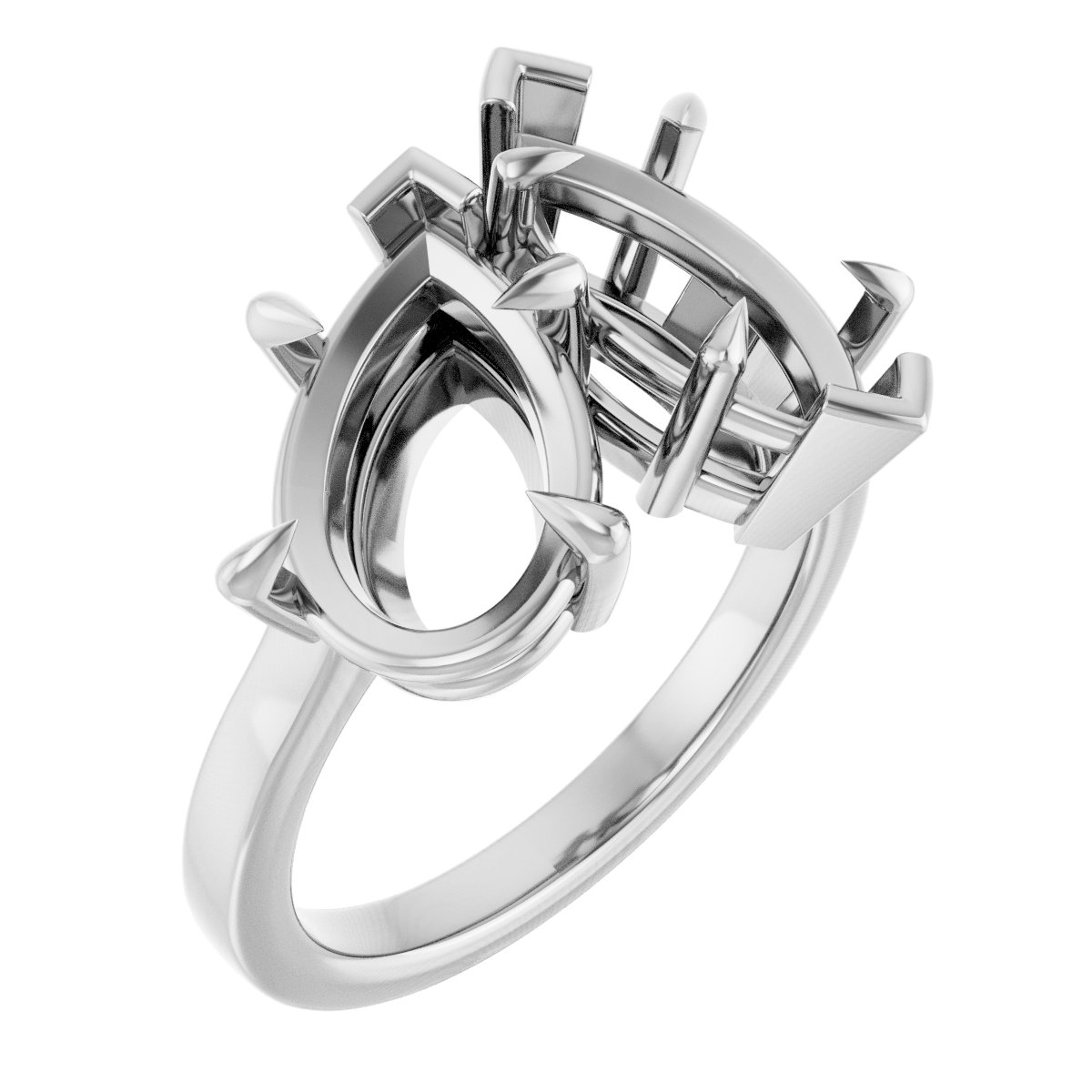 Claw-Prong Two-Stone Engagement Ring