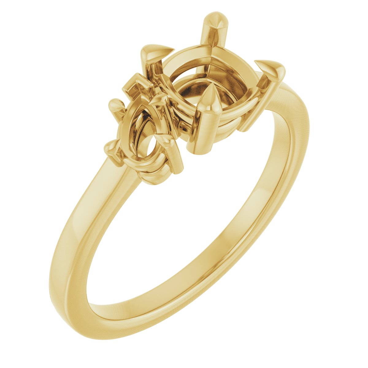Claw-Prong Two-Stone Engagement Ring