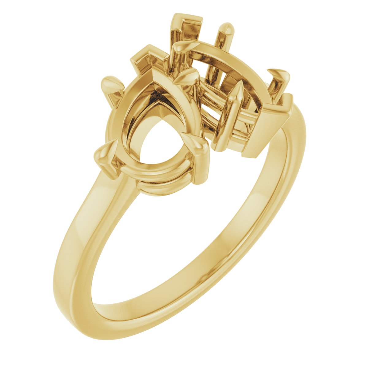Claw-Prong Two-Stone Engagement Ring