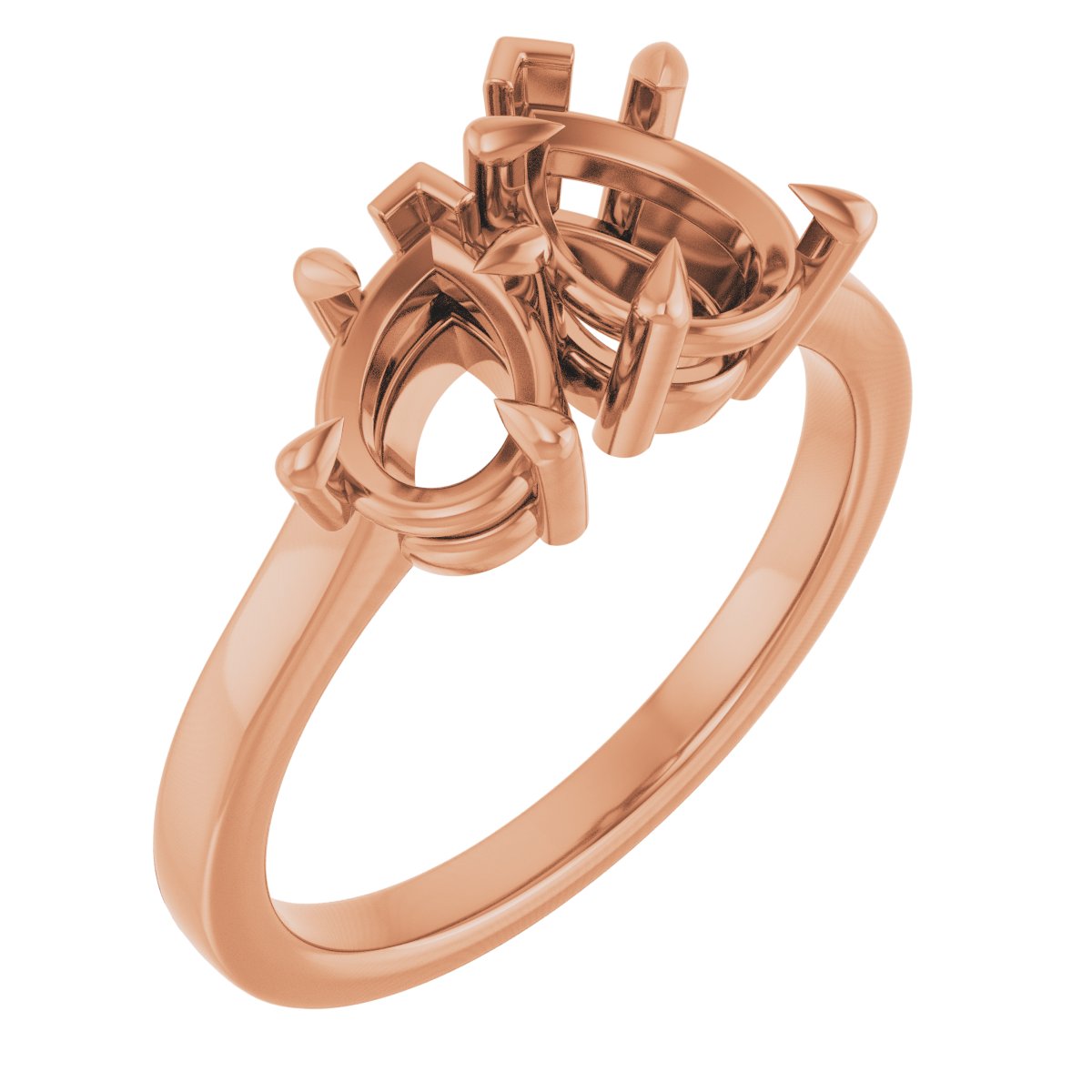 Claw-Prong Two-Stone Engagement Ring