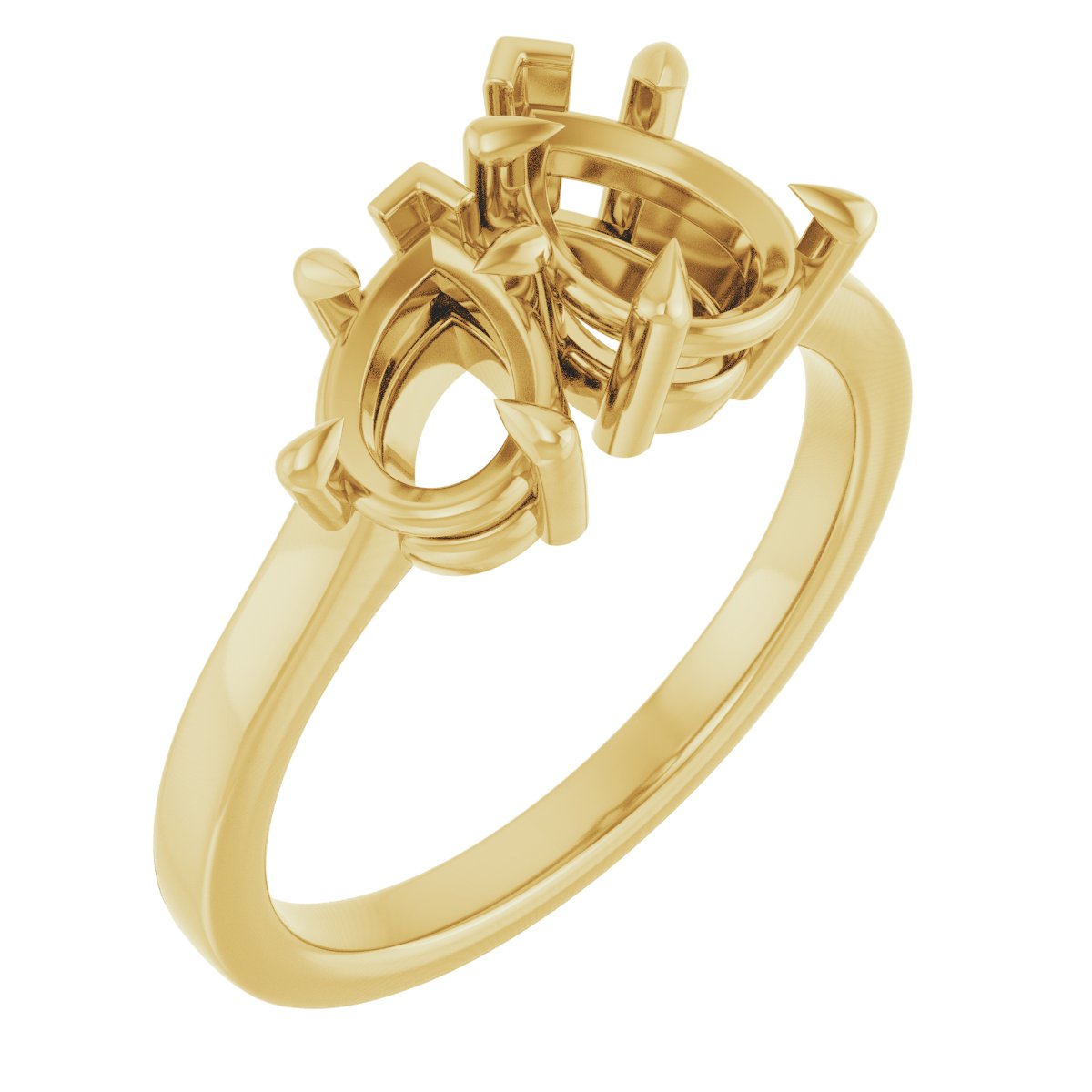 Claw-Prong Two-Stone Engagement Ring
