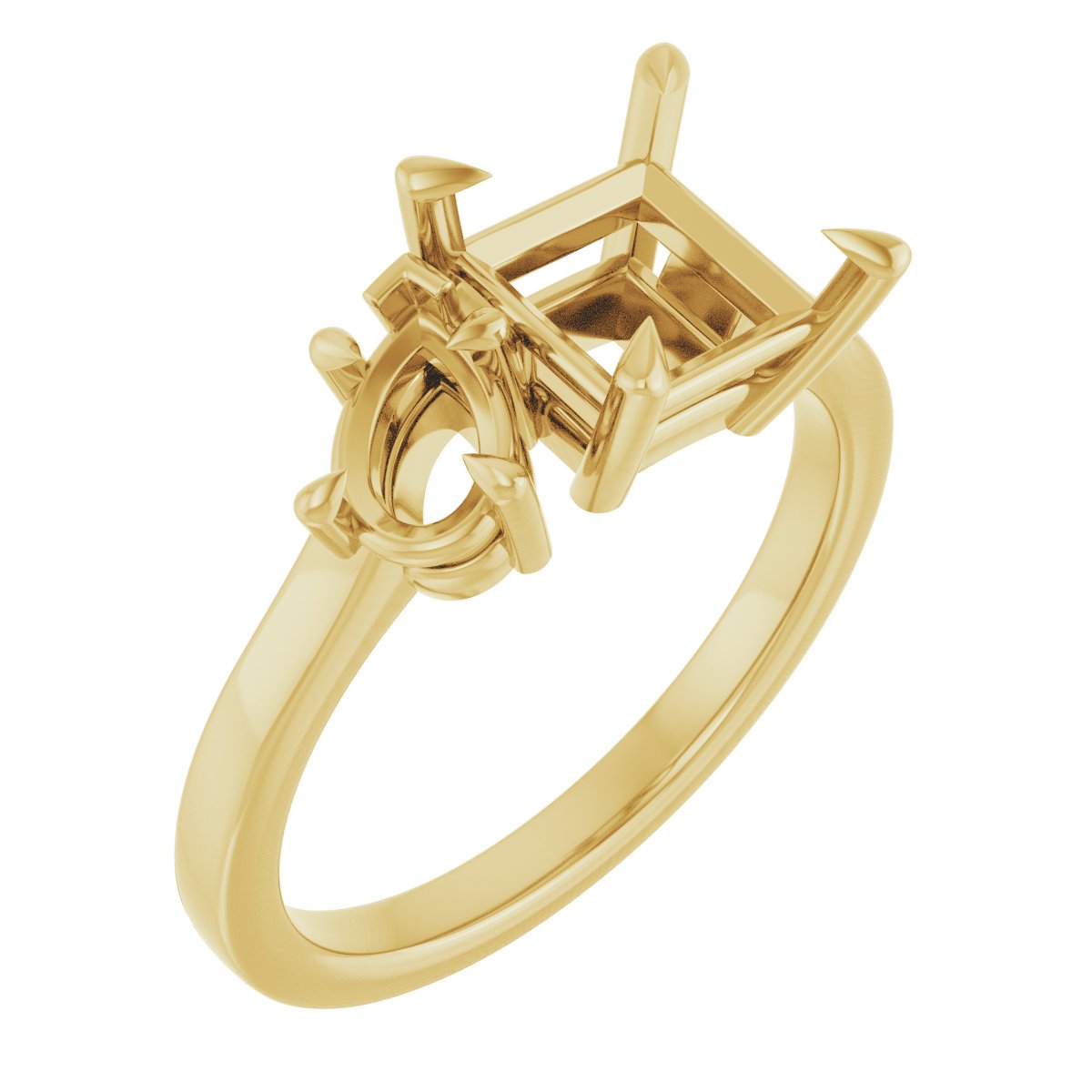 Claw-Prong Two-Stone Engagement Ring