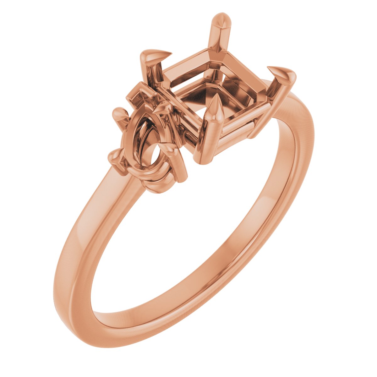 Claw-Prong Two-Stone Engagement Ring