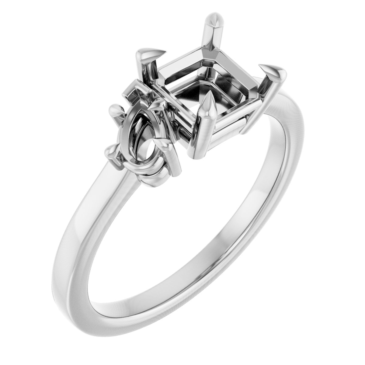 Claw-Prong Two-Stone Engagement Ring