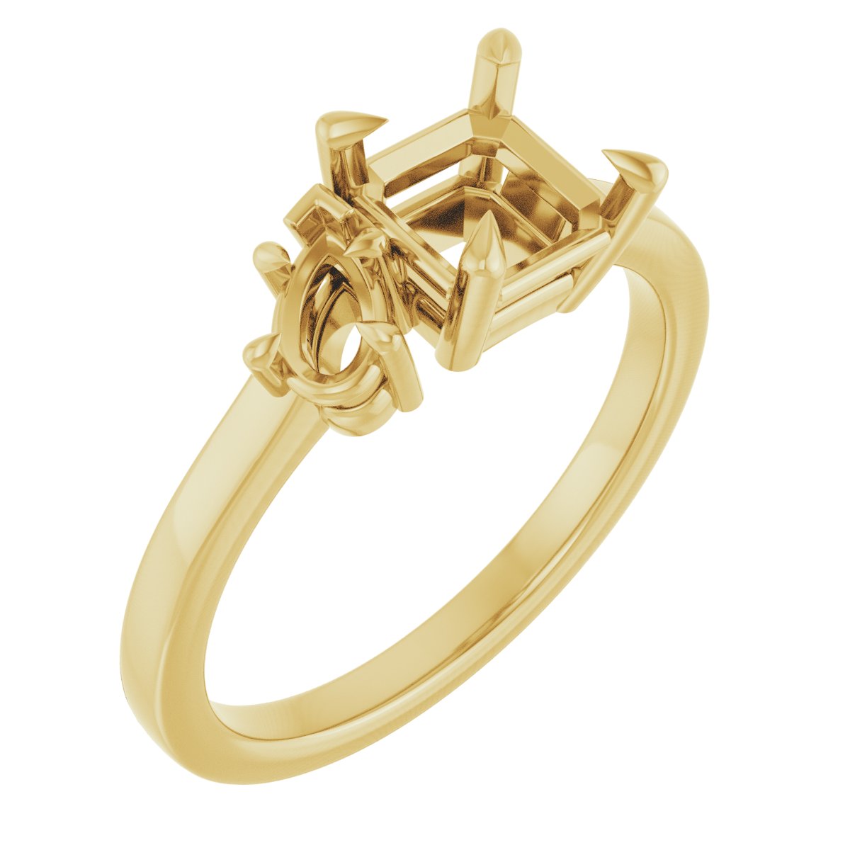 Claw-Prong Two-Stone Engagement Ring