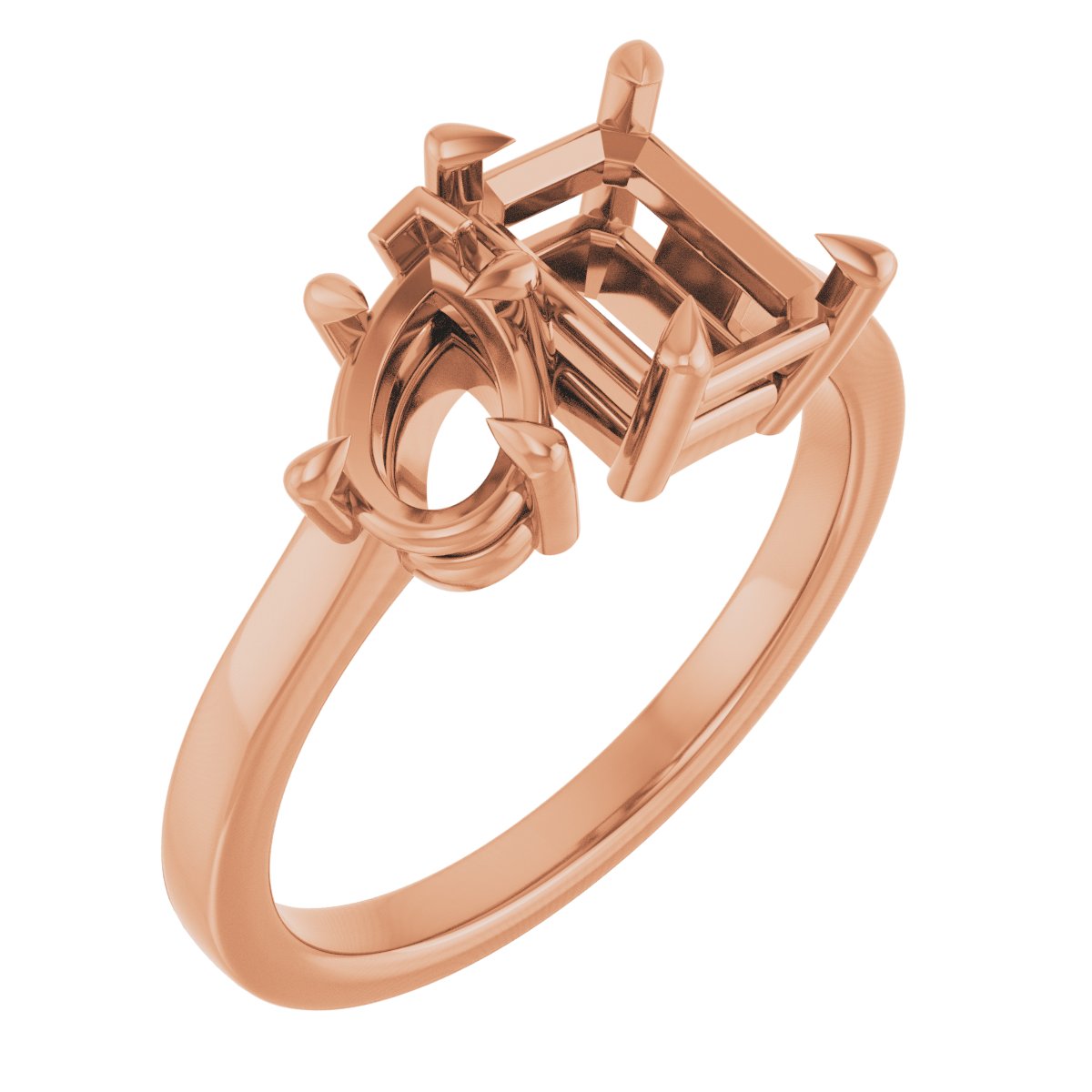 Claw-Prong Two-Stone Engagement Ring
