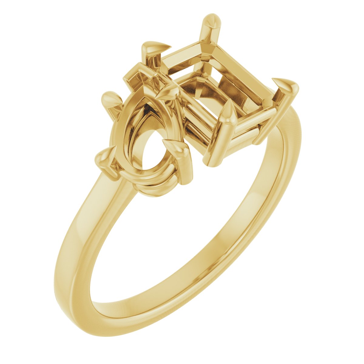 Claw-Prong Two-Stone Engagement Ring