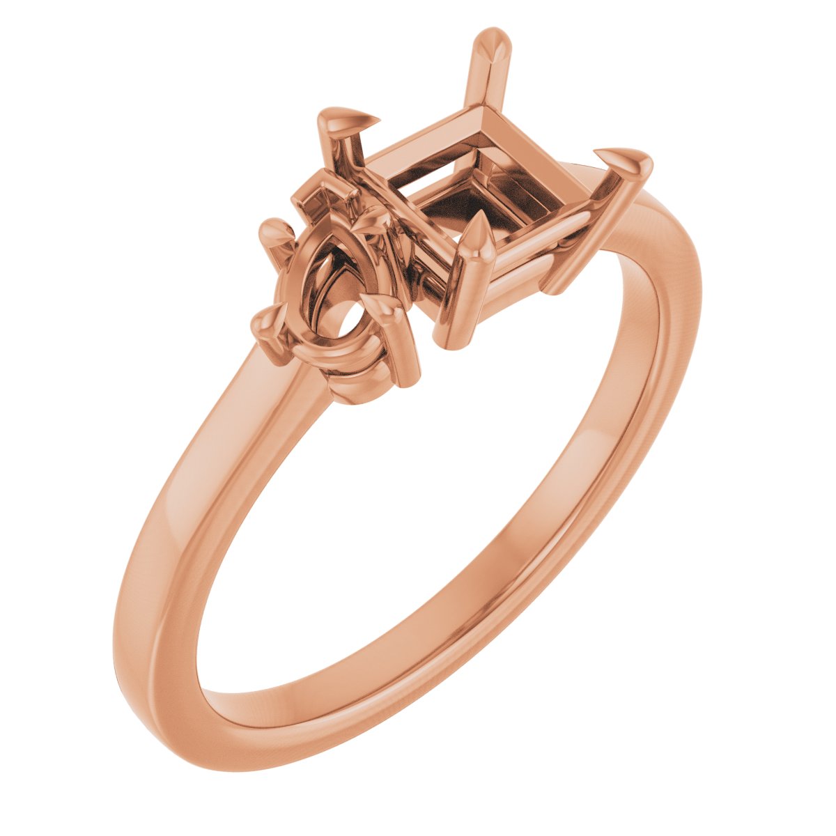 Claw-Prong Two-Stone Engagement Ring