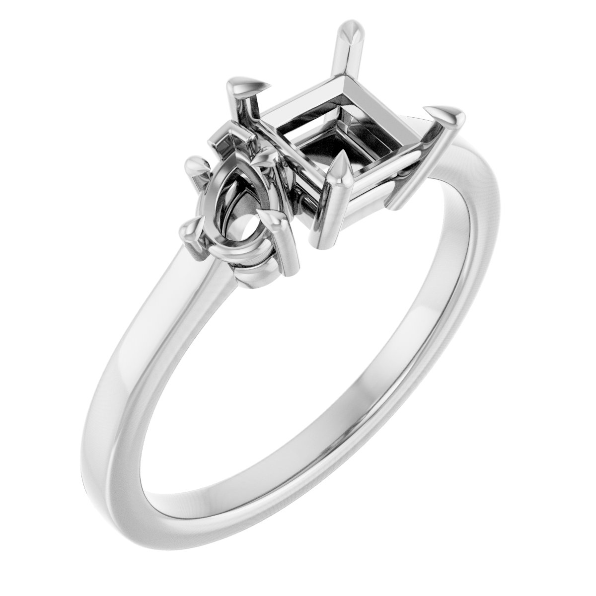 Claw-Prong Two-Stone Engagement Ring