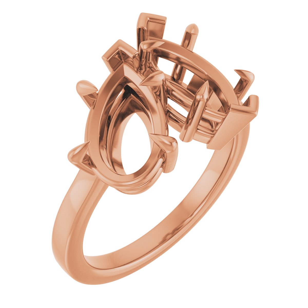 Claw-Prong Two-Stone Engagement Ring
