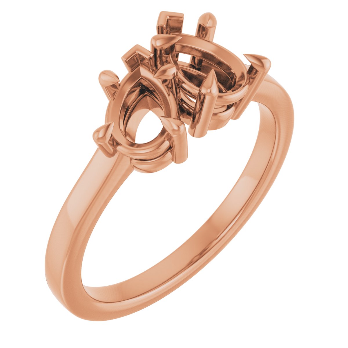 Claw-Prong Two-Stone Engagement Ring
