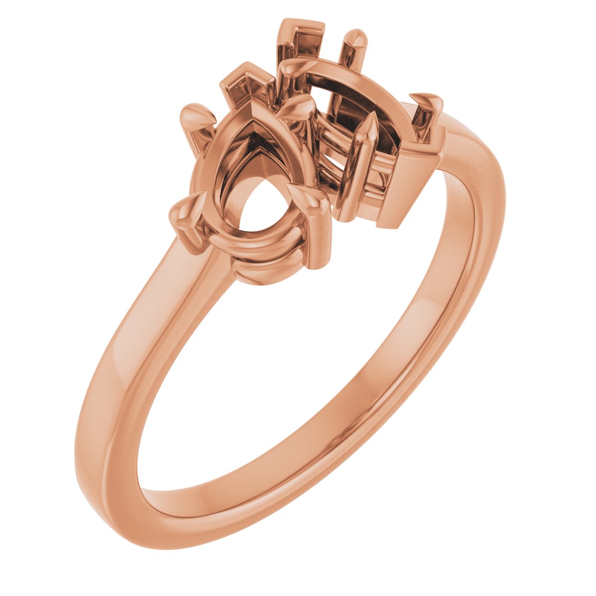 Claw-Prong Two-Stone Engagement Ring