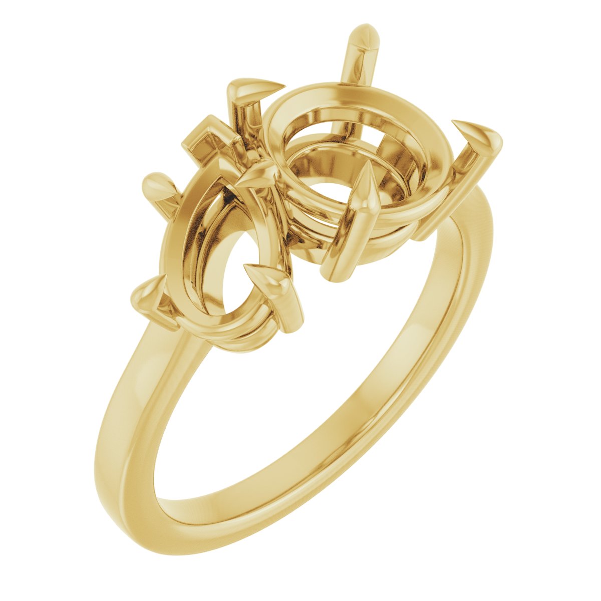 Claw-Prong Two-Stone Engagement Ring