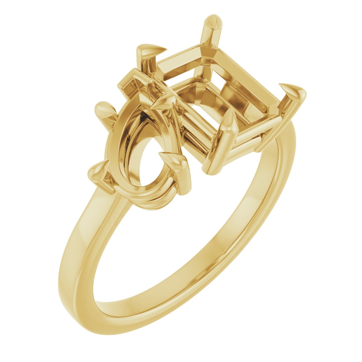 Claw-Prong Two-Stone Engagement Ring