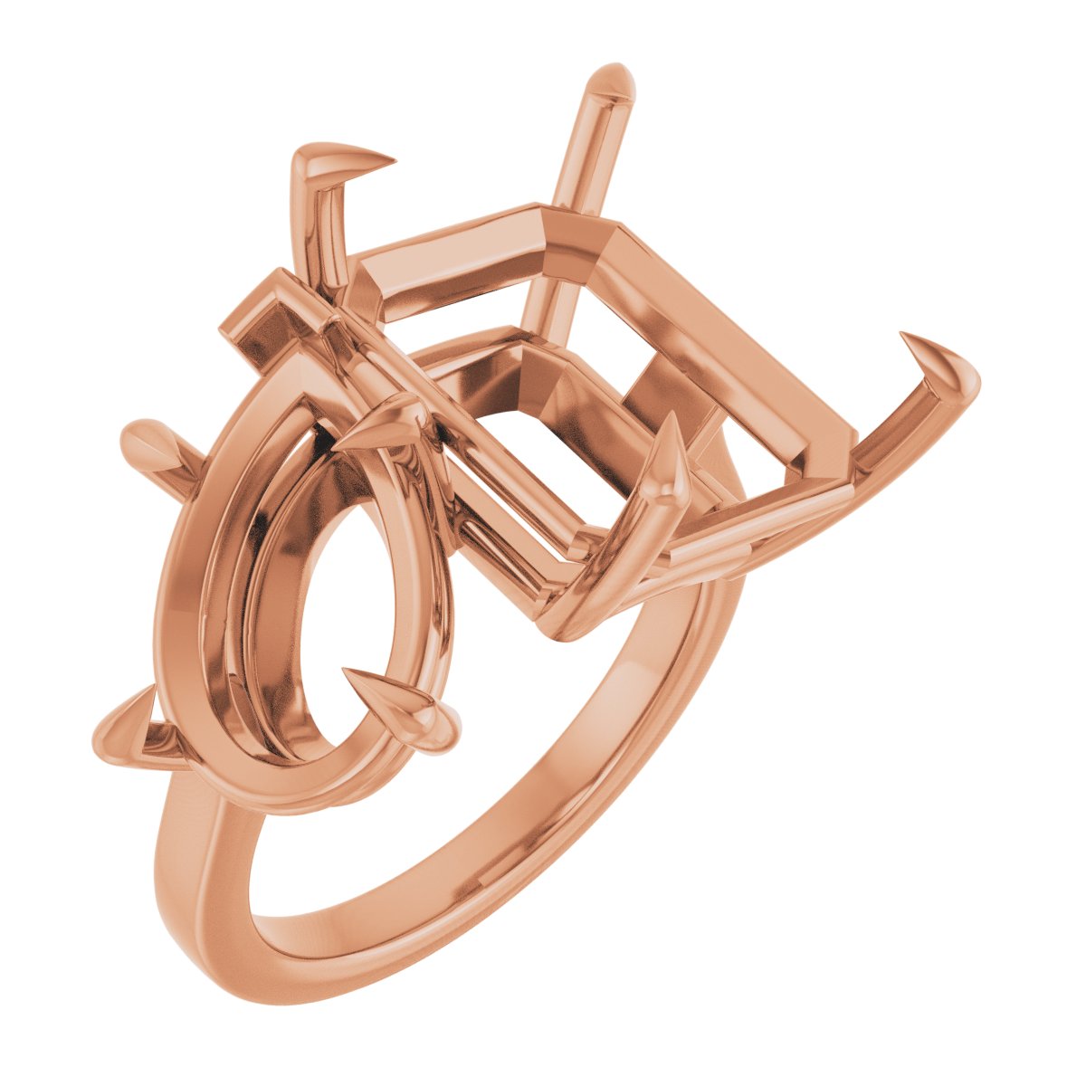 Claw-Prong Two-Stone Engagement Ring