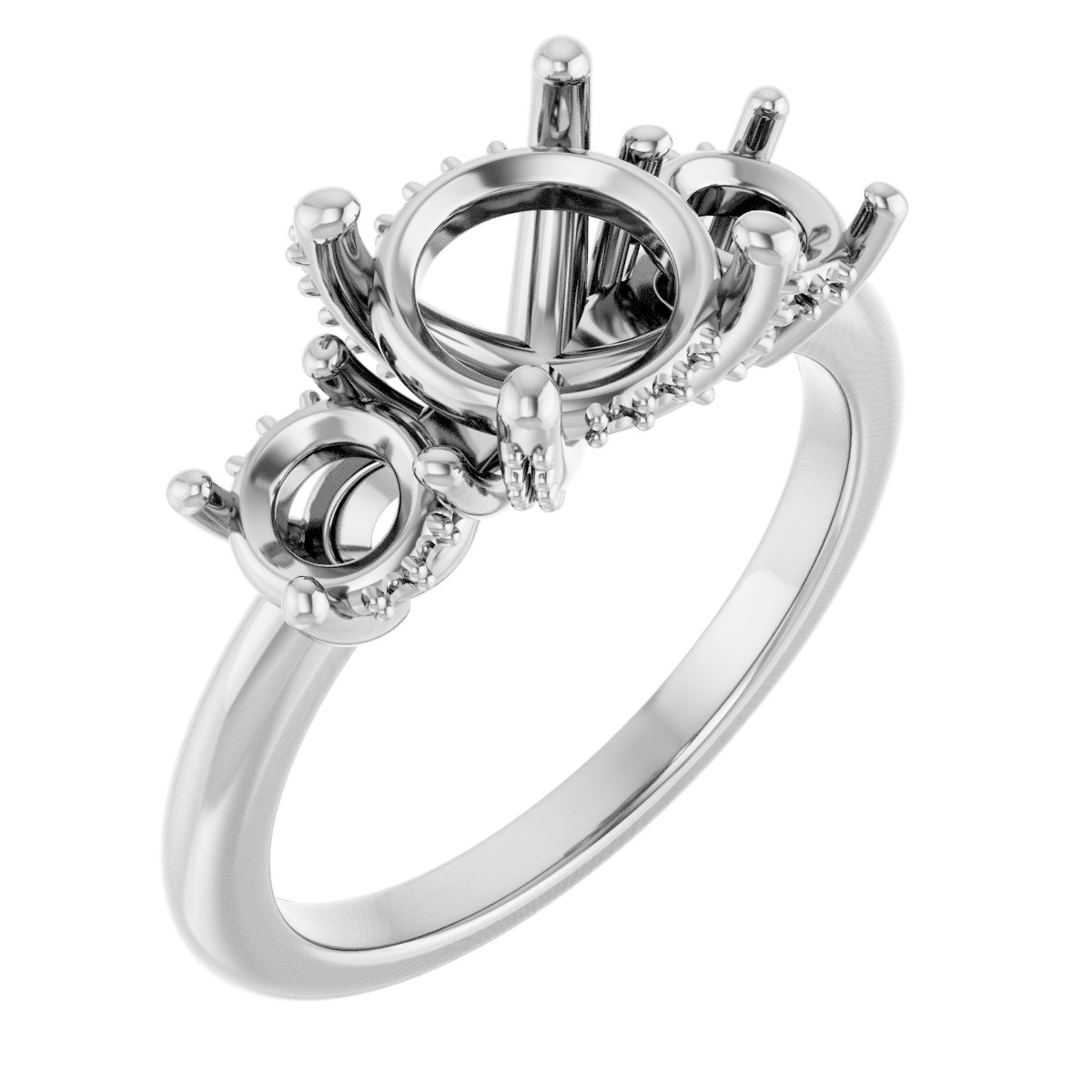 Hidden Halo-Style Engagement Ring