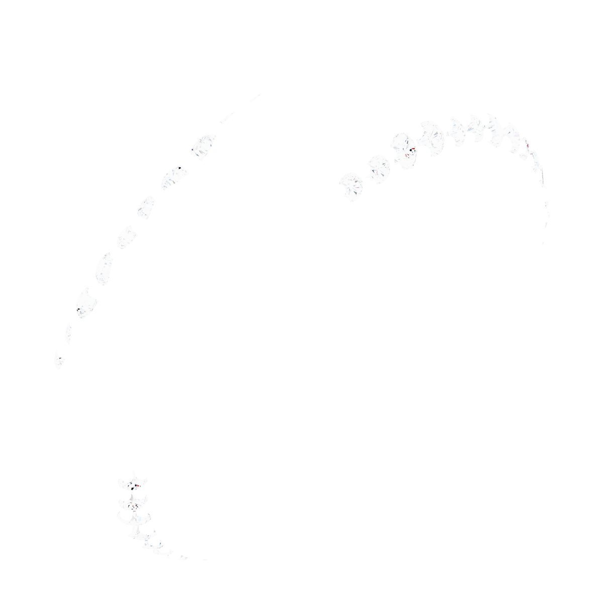 Scalloped Beveled-Edge Accented Band