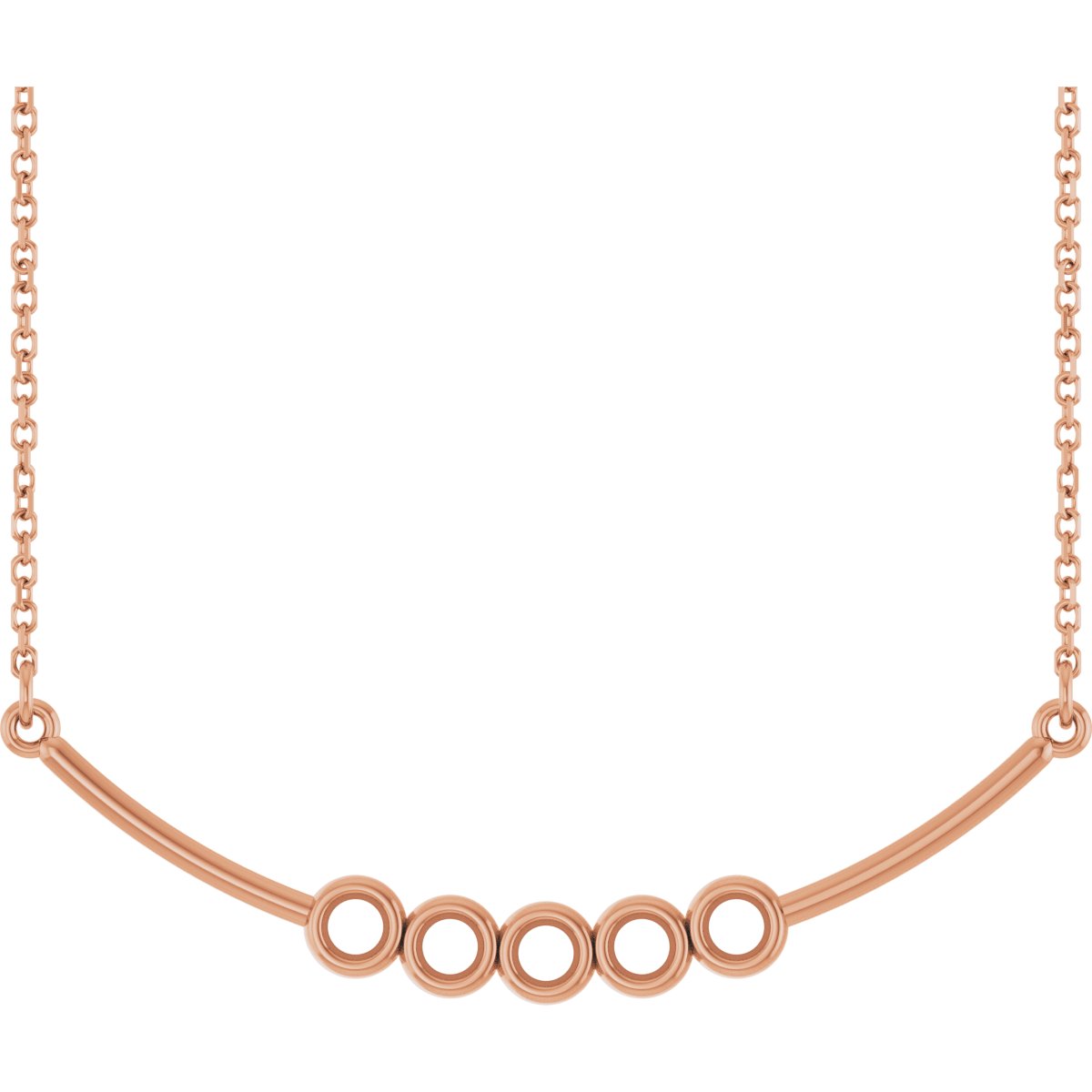 Family Bezel-Set Bar Necklace or Necklace Center