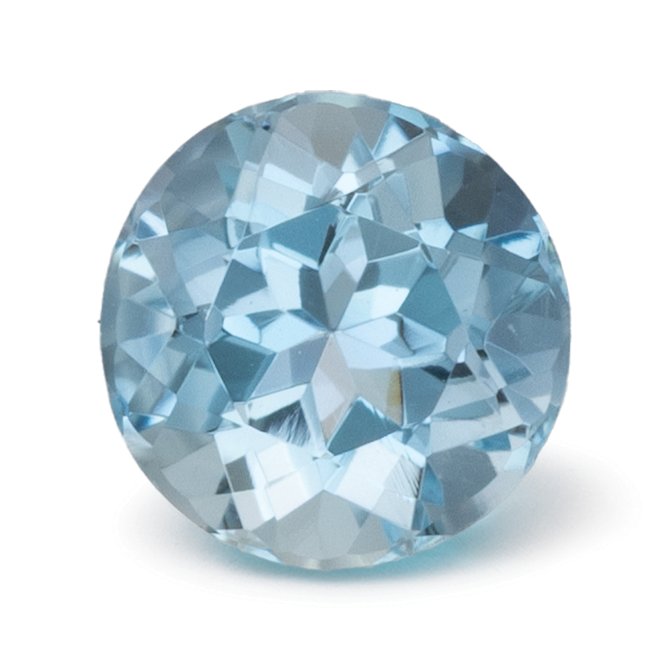 ROUND 0.85ct Natural Aquamarine 