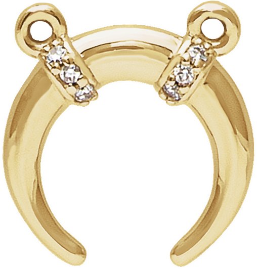 Accented Crescent Necklace or Center