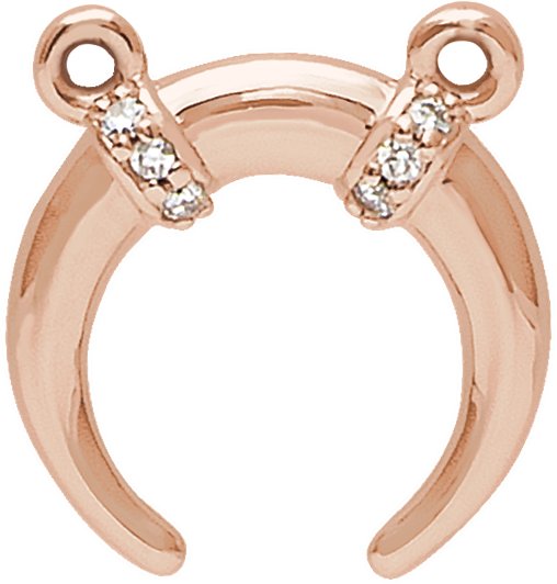 Accented Crescent Necklace or Center