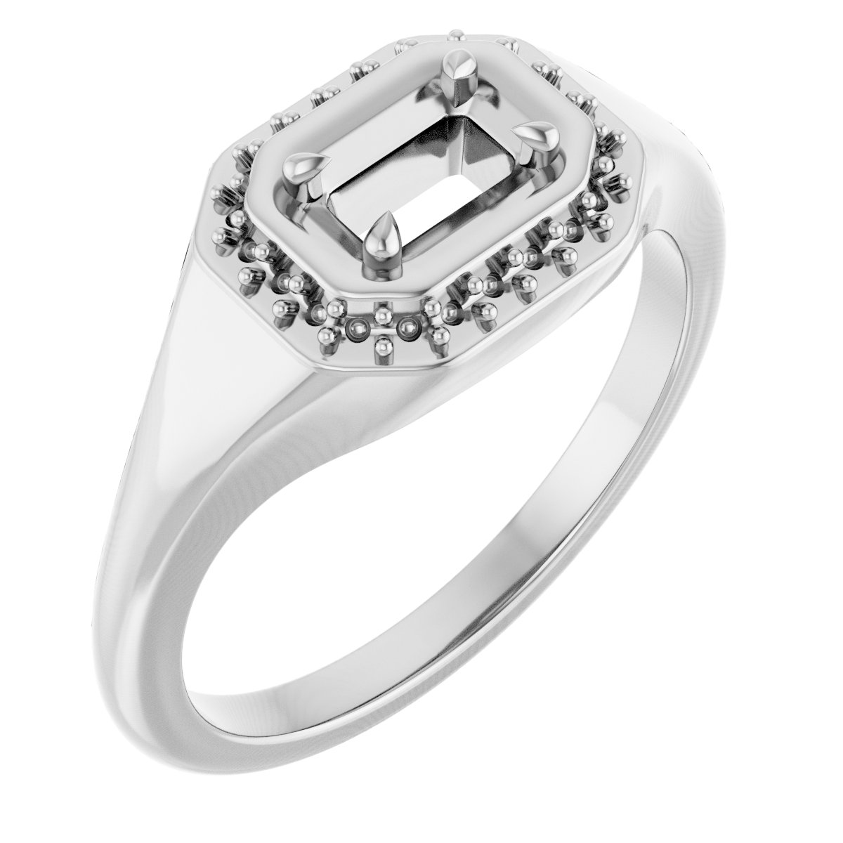 Claw-Prong Halo-Style Ring