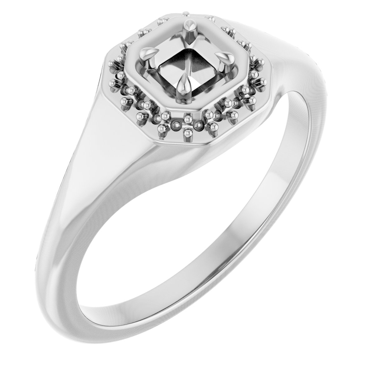 Claw-Prong Halo-Style Ring