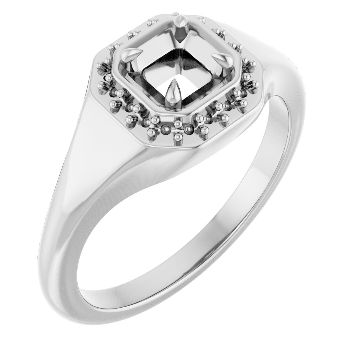 Claw-Prong Halo-Style Ring