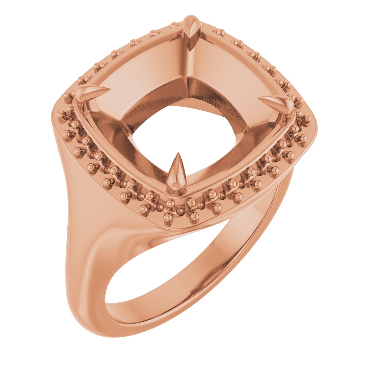 Claw-Prong Halo-Style Ring