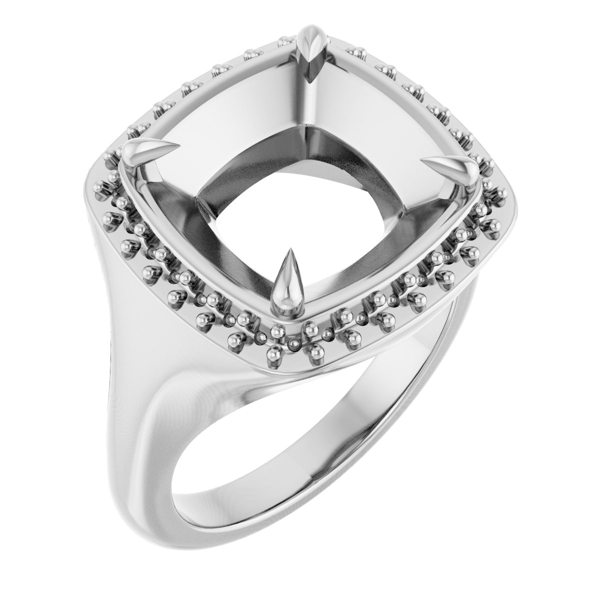 Claw-Prong Halo-Style Ring