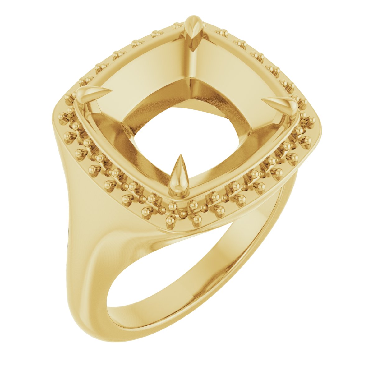 Claw-Prong Halo-Style Ring