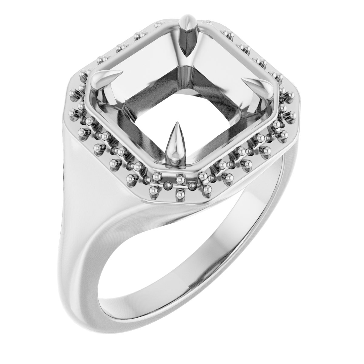 Claw-Prong Halo-Style Ring