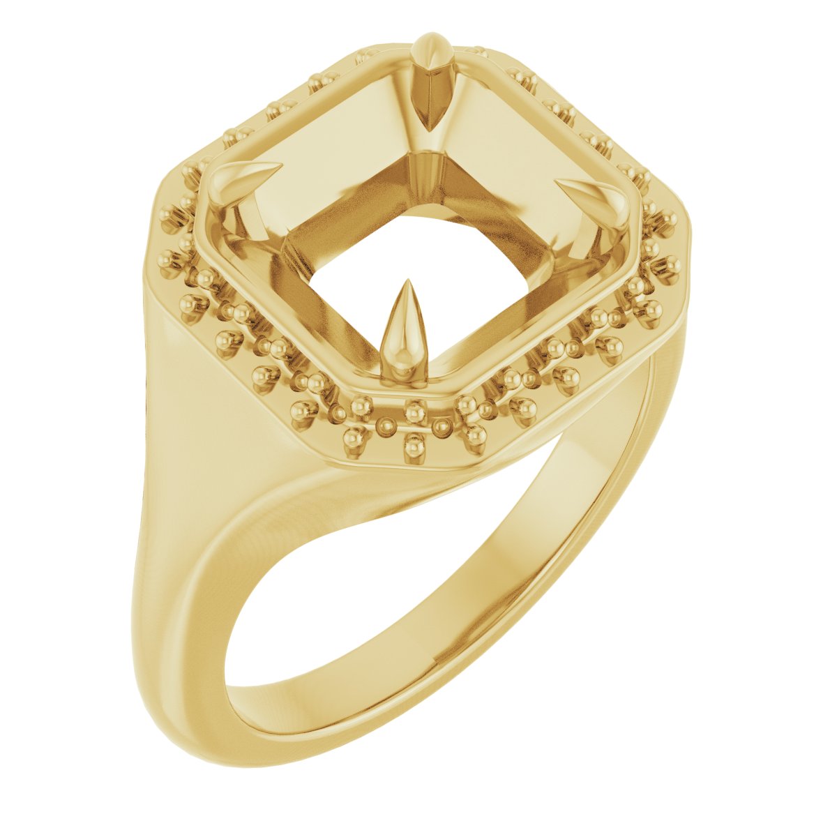 Claw-Prong Halo-Style Ring