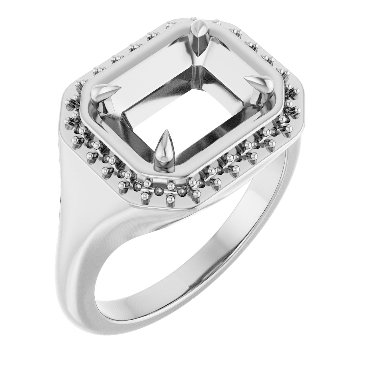 Claw-Prong Halo-Style Ring