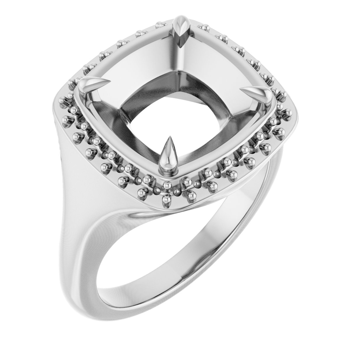 Claw-Prong Halo-Style Ring