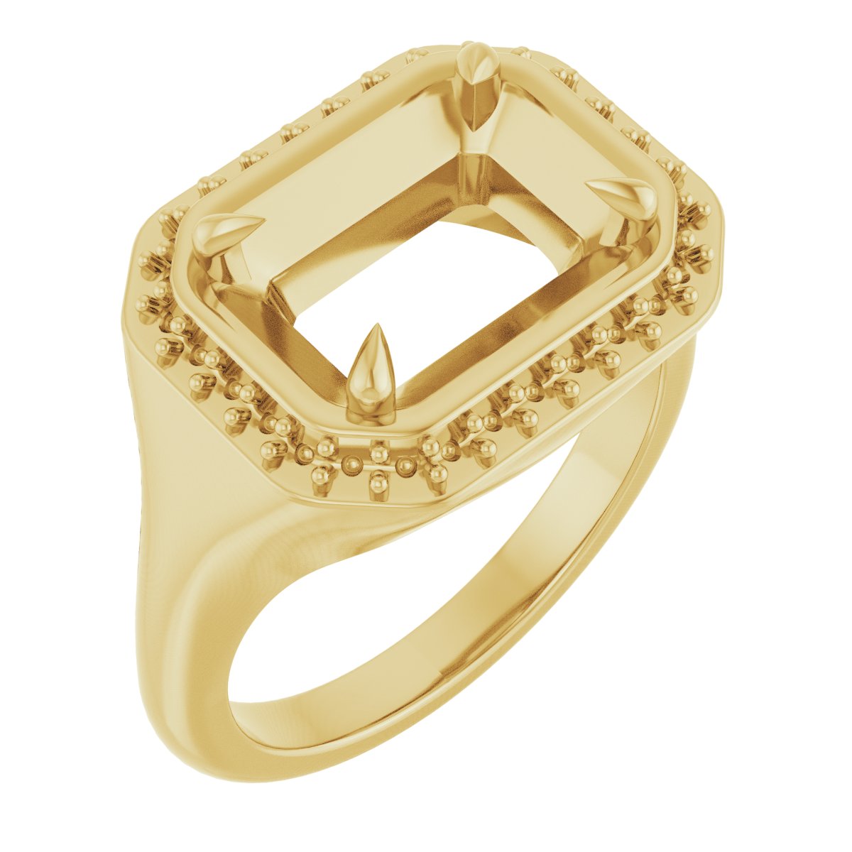 Claw-Prong Halo-Style Ring