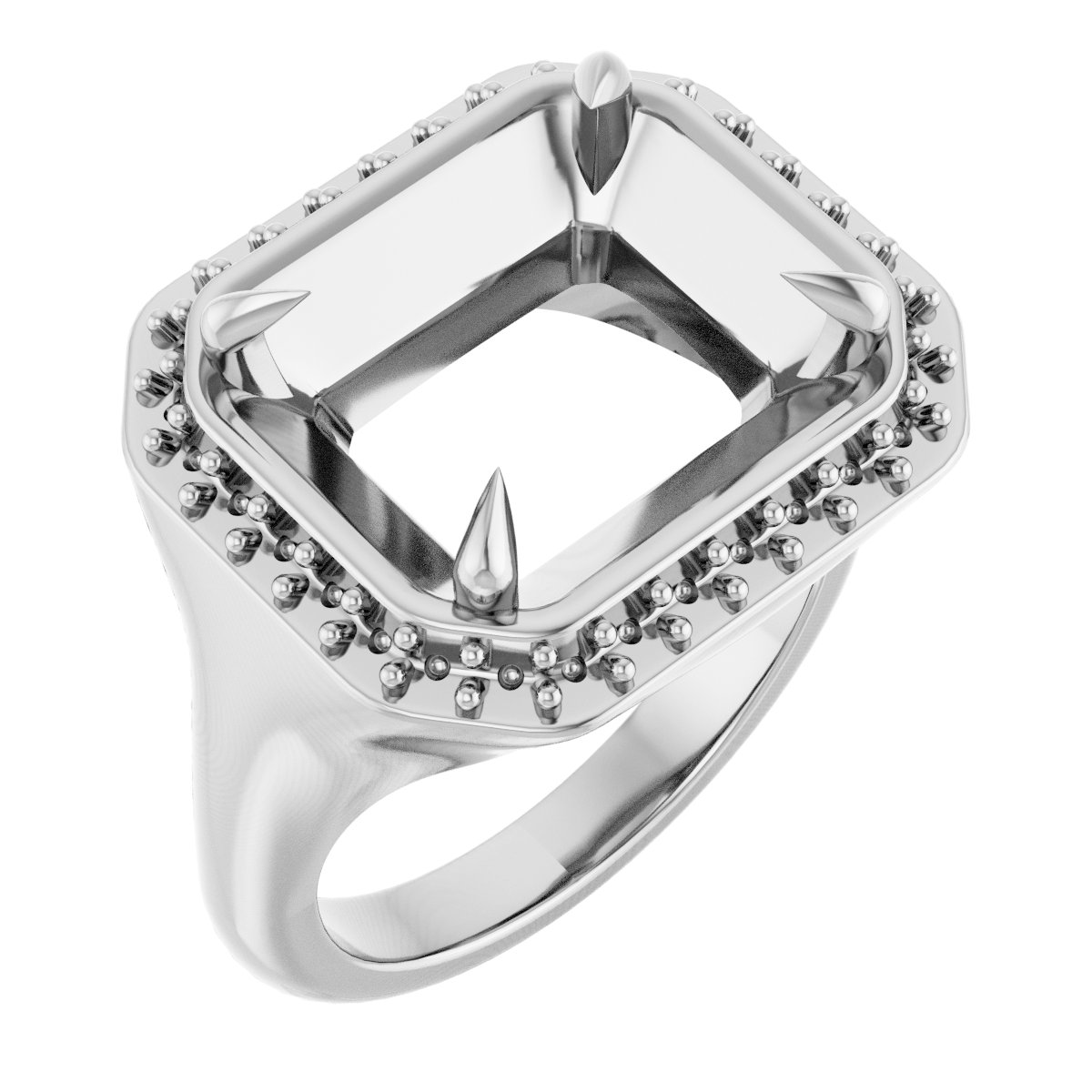 Claw-Prong Halo-Style Ring