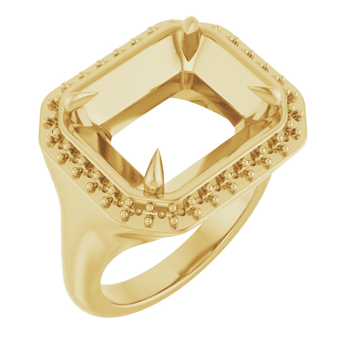 Claw-Prong Halo-Style Ring